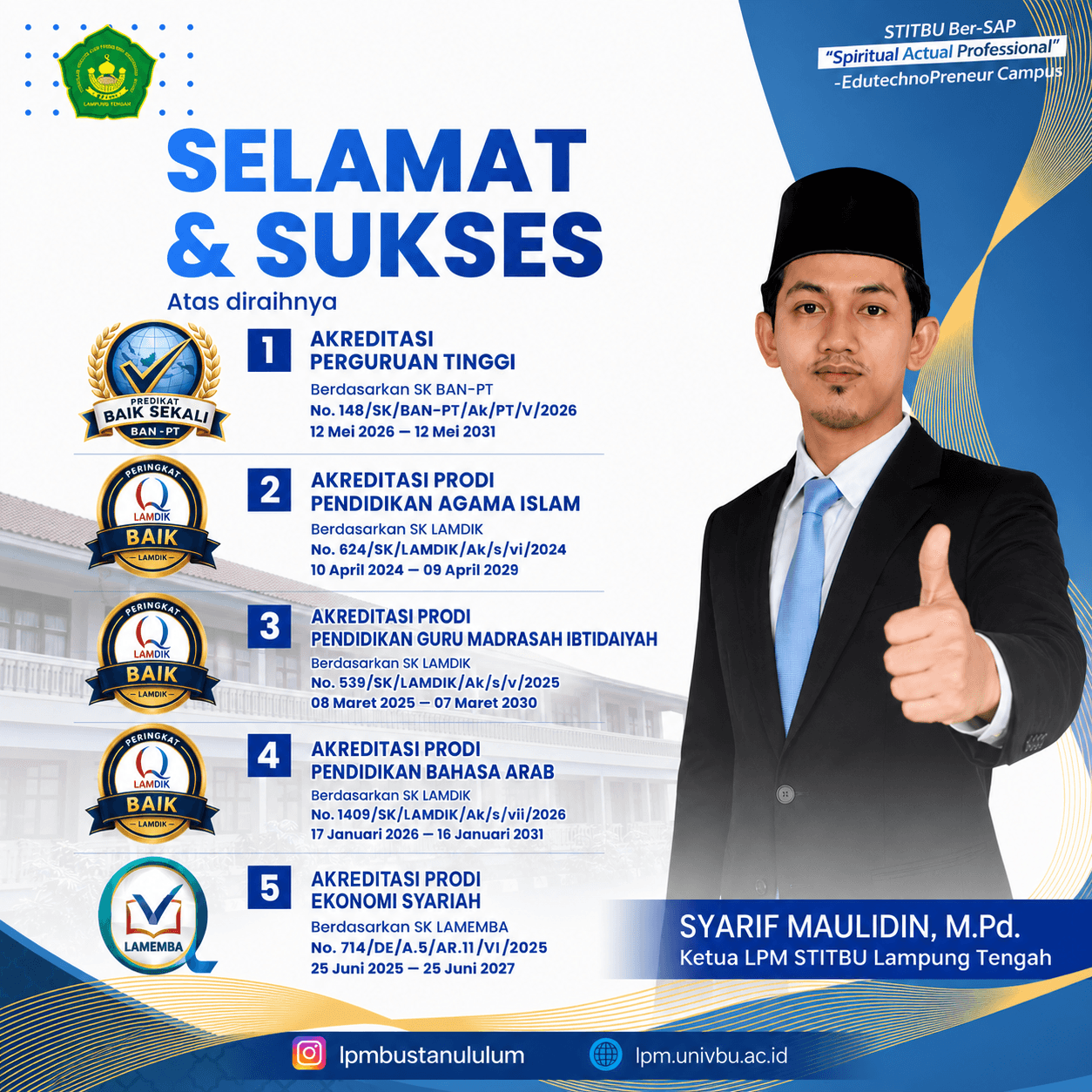 Gedung kampus Institut Islam Bustanul Ulum